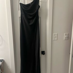 COPY - BHLDN Dylan satin charmeuse dress black size 6